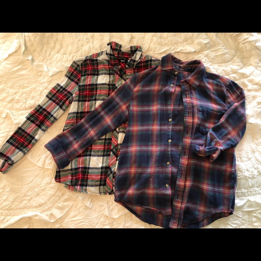 UO and Brandy Plaid Buttondown Bundle (S)